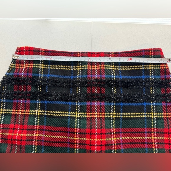 J. CREW WOMEN'S LUREX STEWART TARTAN MINI SKIRT - Picture 7 of 8
